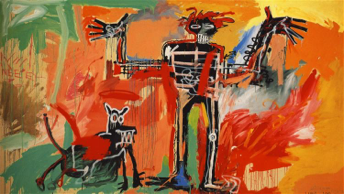 Boy and dog on fire Jean-Michel Basquiat. 1982